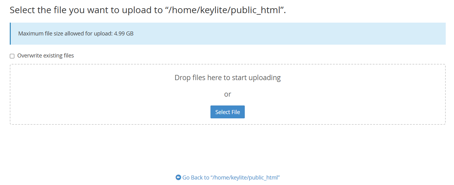 File Manager Upload